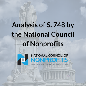 Analys of S. 748 by the national council of nonprofits